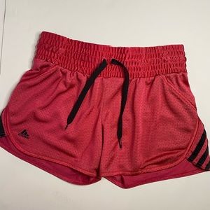 Adidas Athletic Running Shorts Women's Size S Small Neon Pink Comfort Waist